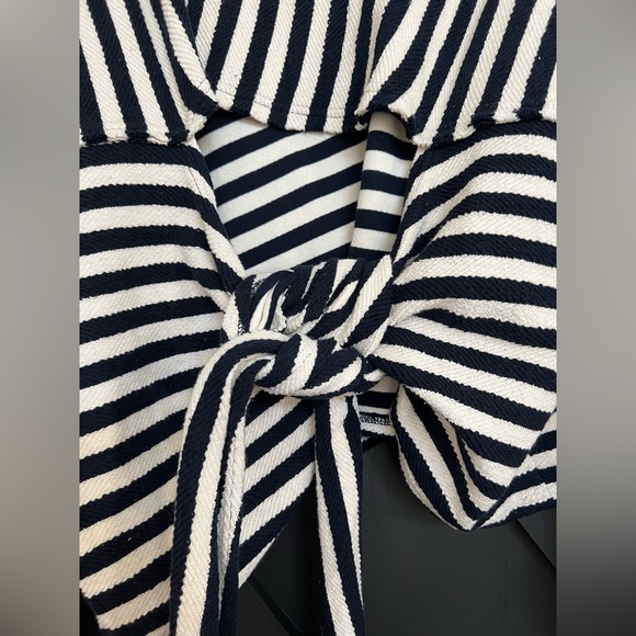 NWT Free People Alyria Printed Pullover In Nautical Strip Combo, Size Large - Picture 9 of 10